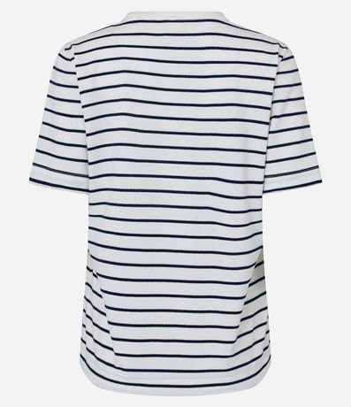 Blusa en Viscosa Rayada con Bordado de Cocoteros 3