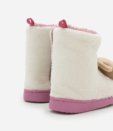 Pantufla Bota Infantil en Fleece con Bordado de Osito - Talle 19 a 28 4