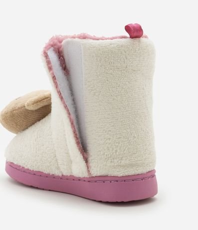 Pantufla Bota Infantil en Fleece con Bordado de Osito - Talle 19 a 28 4