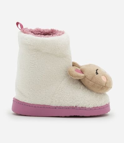 Pantufla Bota Infantil en Fleece con Bordado de Osito - Talle 19 a 28 6