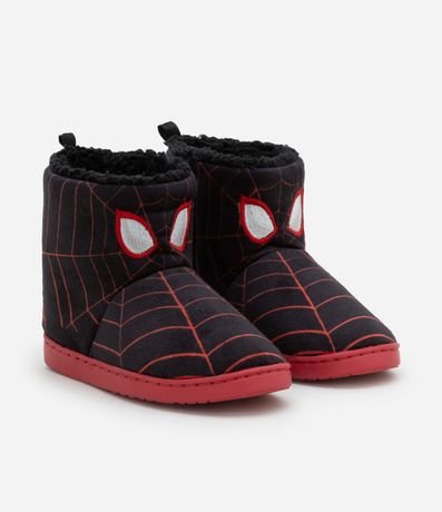 Pantufla Bota Infantil con Bordado Hombre- Araña - Talle 23 a 32