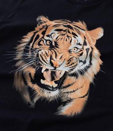 Remera Infantil en Algodón con Estampa de Tigre - Talle 5 a 14 años 4