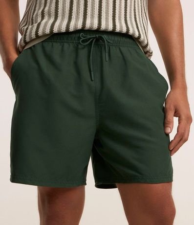 Bermuda de Baño en Microfibra con Cintura Elástica y Bolsillos 1