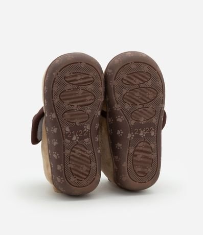 Pantufla Cerrado Infantil con Bordado de Osito - Talle 19 a 28 5
