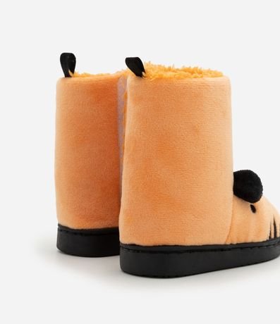 Pantufla Bota Infantil en Fleece con Bordado Tigre - Talle 19 a 28 2