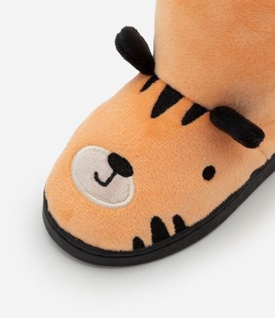 Pantufla Bota Infantil en Fleece con Bordado Tigre - Talle 19 a 28 4