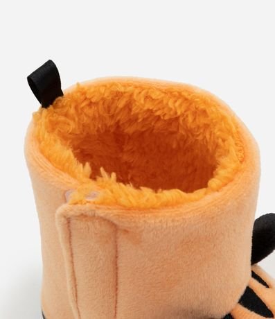 Pantufla Bota Infantil en Fleece con Bordado Tigre - Talle 19 a 28 5