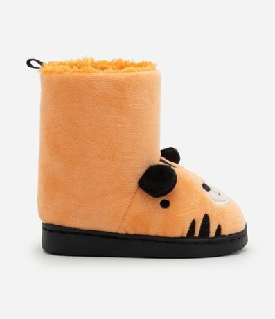 Pantufla Bota Infantil en Fleece con Bordado Tigre - Talle 19 a 28 6