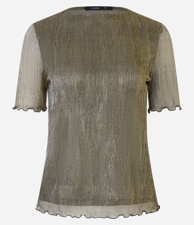 Blusa con Hilo Metalizado y Frufrus 6