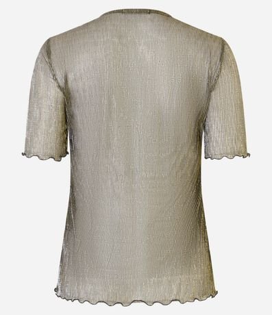 Blusa con Hilo Metalizado y Frufrus 8