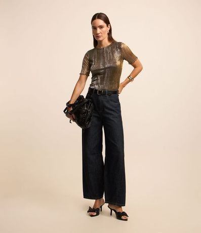 Blusa con Hilo Metalizado y Frufrus 2