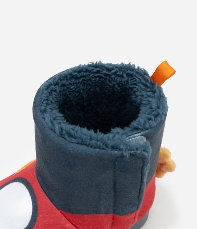 Pantufla Bota Infantil en Fleece con Bordado Cohete - Talle 19 a 28 4
