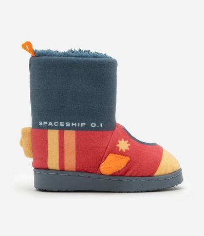 Pantufla Bota Infantil en Fleece con Bordado Cohete - Talle 19 a 28 6