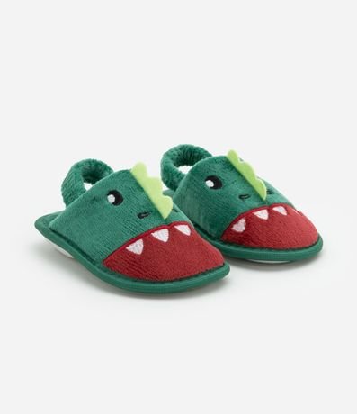 Pantufla Ojota Infantil con Bordado Dino -Talle 19 a 28