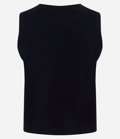 Chaleco Reto Alargado en Tricot con Botones 7