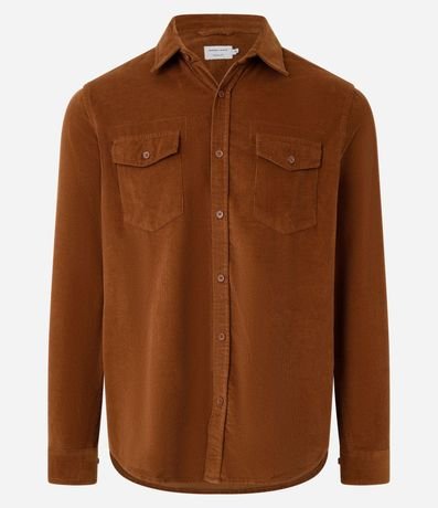 Camisa en Terciopelo con Bolsillos Delanteros 5