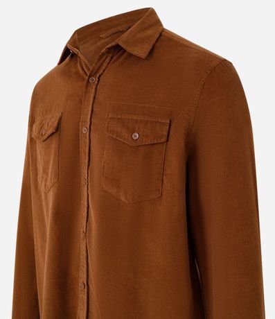 Camisa en Terciopelo con Bolsillos Delanteros 6