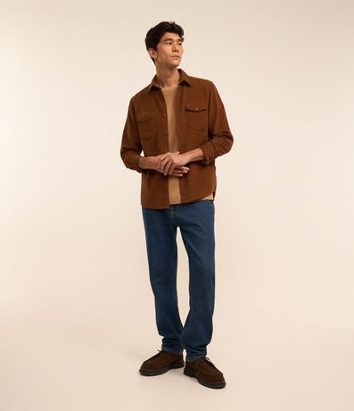 Camisa en Terciopelo con Bolsillos Delanteros 2