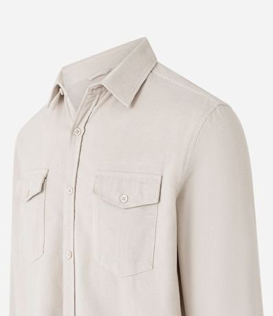 Camisa en Terciopelo con Bolsillos Delanteros 5