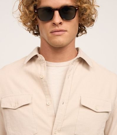 Camisa en Terciopelo con Bolsillos Delanteros 3