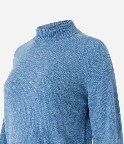 Buzo Suéter en Chenille con Cuello Alto y Ribanas 5