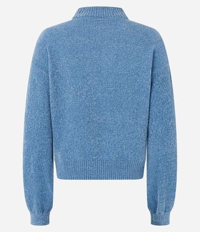 Buzo Suéter en Chenille con Cuello Alto y Ribanas 6