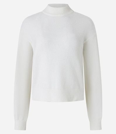 Buzo Suéter en Chenille con Cuello Alto y Ribanas 4