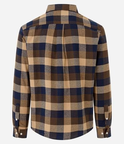 Camisa Comfort en Algodón con Estampado de Cuadros y Mangas Largas 6