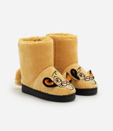 Pantufla Bota Infantil con Bordado Simba - Tam  19 a 28