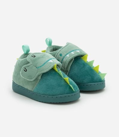 Pantufla Cerrada Infantil con Bordado de Dino - Talle 19 a 28