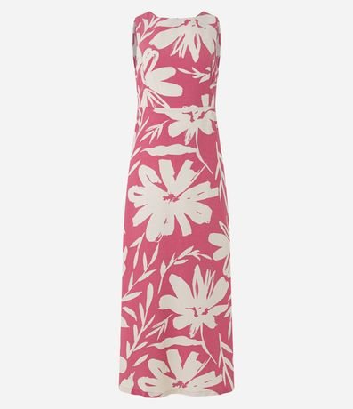 Vestido Evasé sin Manga en Vicolino con Estampa Floral 5