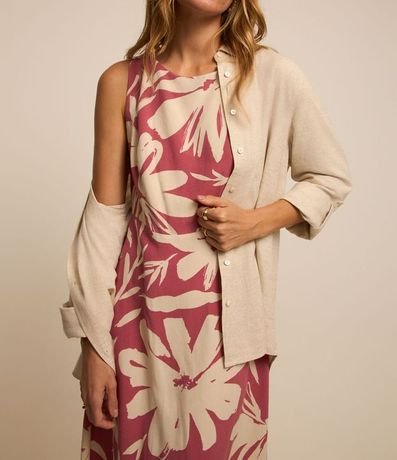 Vestido Evasé sin Manga en Vicolino con Estampa Floral 3