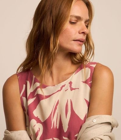 Vestido Evasé sin Manga en Vicolino con Estampa Floral 4
