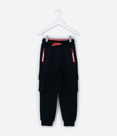 Pantalón Infantil con Bolsillo Cargo y Estampa Spider-Man - Talle 4 a 10 años