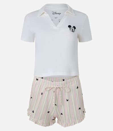Pijama Short Doll en Algodón con Estampa Mickey 4