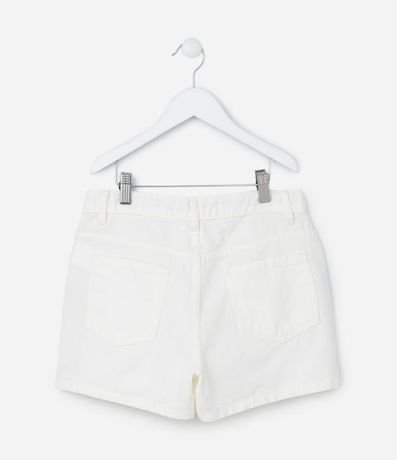 Short Infantil en Jeans con Estampa Osito - Talle 5 a 14 años 2