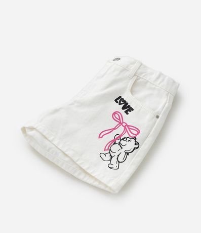 Short Infantil en Jeans con Estampa Osito - Talle 5 a 14 años 5