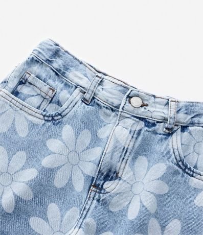 Short Infantil en Jeans con Estampa Flores - Talle 5 a 14 años 5