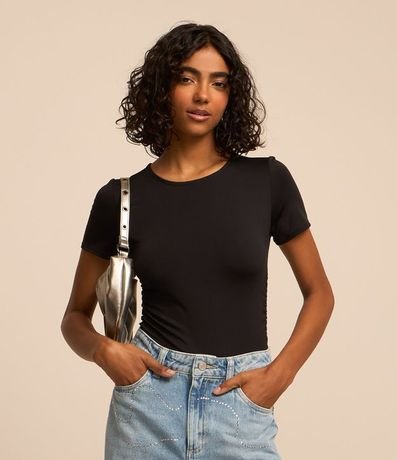 Body con Drapeado Lateral y Manga Corta 5