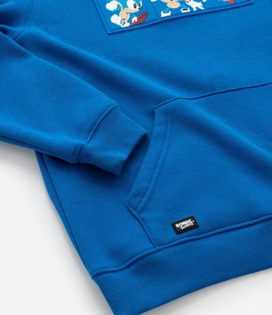 Saco Infantil con Capucha y Estampa de Sonic - Talle 4 a 12 años 2