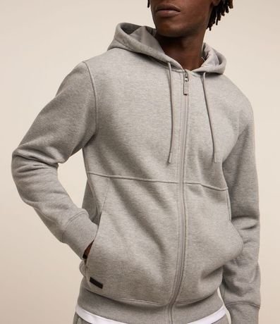 Saco Básico Deportivo en Algodón con Capucha y Cierre Delantero 7