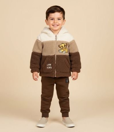 Saco Infantil en Sherpa con Bordado Simba - Talle 1 a 6 años 1