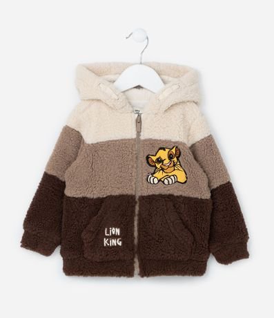 Saco Infantil en Sherpa con Bordado Simba - Talle 1 a 6 años