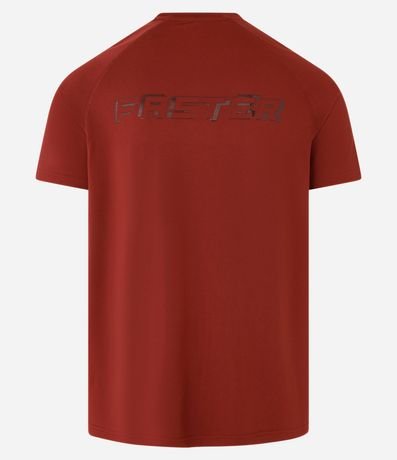 Remera Deportiva en Tecnologia Dry con Textura y Estampa Lettering Reflectivo 8