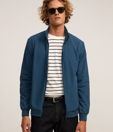 Campera Bomber con Cuello Alto