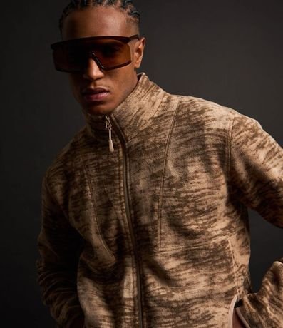 Saco Deportivo en Fleece con Estampa Manchada 3