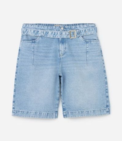 Bermuda Jorts en Jeans con Cinturón Curve & Plus Size 5