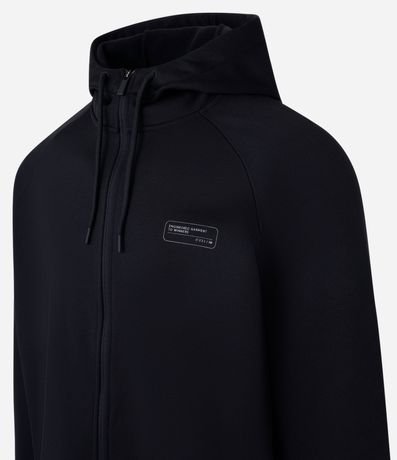 Saco en Fleece con Estampa en el Pecho y Capucha 7