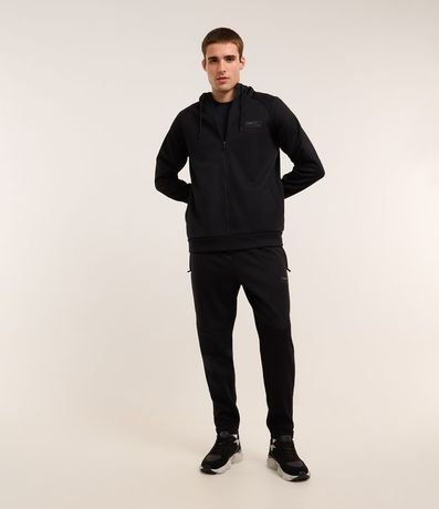 Saco en Fleece con Estampa en el Pecho y Capucha 2