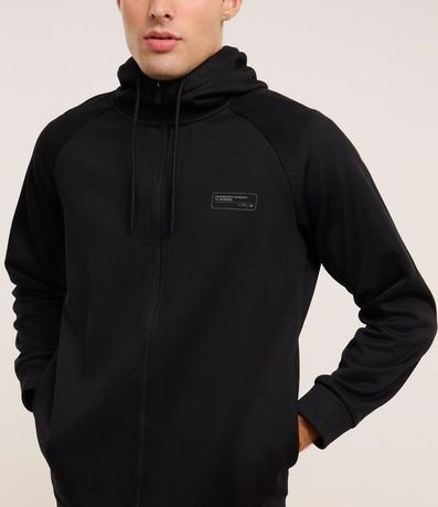 Saco en Fleece con Estampa en el Pecho y Capucha 3